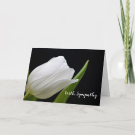 TARJETA DE AGRADECIMIENTO SINGLE WHITE ROSE SYMPATHY CARD
