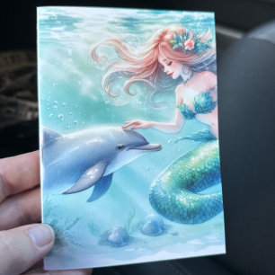 Tarjeta De Agradecimiento Sirena Bajo el Mar Costero