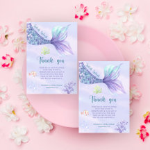 Sirena Bajo el mar Gracias Baby shower