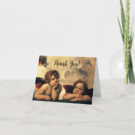 Tarjeta De Agradecimiento Sistine Madonna Angels por Raphael Boda