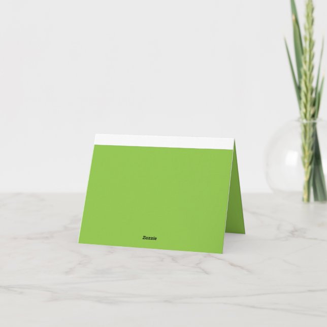 Tarjeta De Agradecimiento Sitio web con fondo verde y borde blanco (Reverso)