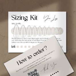 Tarjeta De Agradecimiento Sizing Kit Press-On Nails Moderno