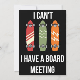 Tarjeta De Agradecimiento Skateboarder Tengo Una Reunión De Mesa