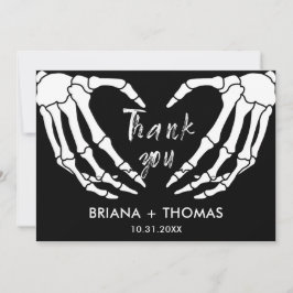 Tarjeta De Agradecimiento Skeleton Halloween Baby Shower