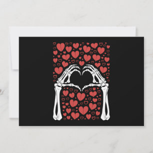 Tarjeta De Agradecimiento Skeleton Hand Heart Día de San Valentín Funny Love