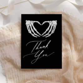 Tarjeta De Agradecimiento Skeleton Heart Halloween Bridal Shower