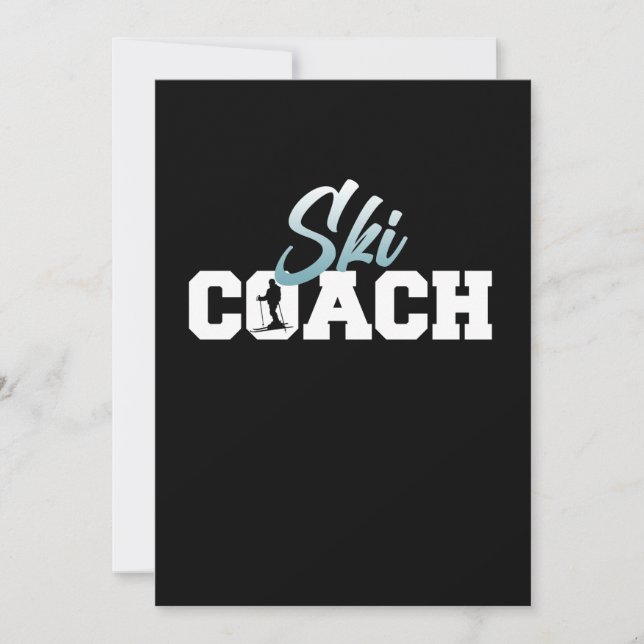 Tarjeta De Agradecimiento Ski Coach Esquí Snowboard Deportes de invierno (Anverso)
