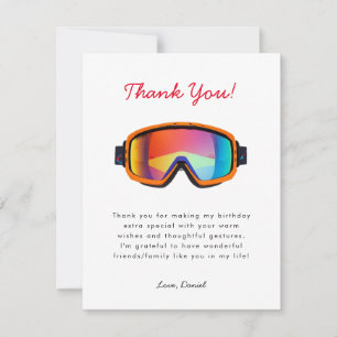 Tarjeta De Agradecimiento Ski Snowboard