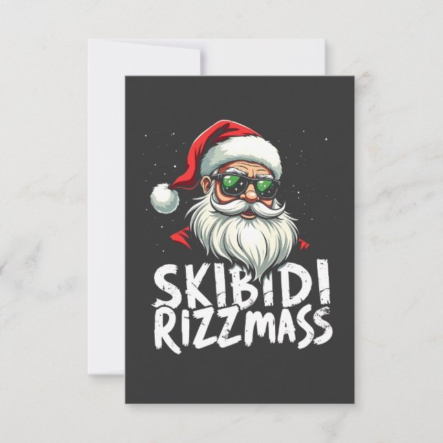 Tarjeta De Agradecimiento Skibidi Rizzmas Navidad Divertida Argot Gen Alpha  (Anverso)