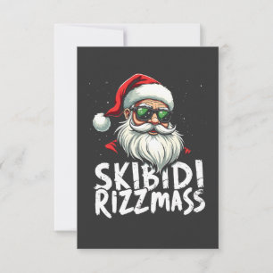 Tarjeta De Agradecimiento Skibidi Rizzmas Navidad Divertida Argot Gen Alpha 