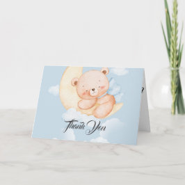 Tarjeta De Agradecimiento Sleepy Bear Baby Shower Thank You Card