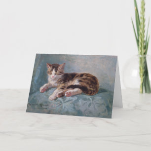 Tarjeta De Agradecimiento Sleepy Kitten por Henriette Ronner-Knip