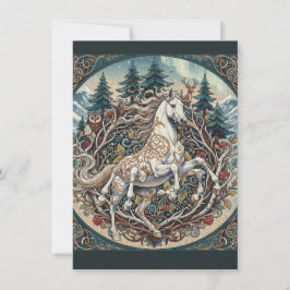Tarjeta De Agradecimiento Sleipnir Woodland Myth Art Flat Thank You Card