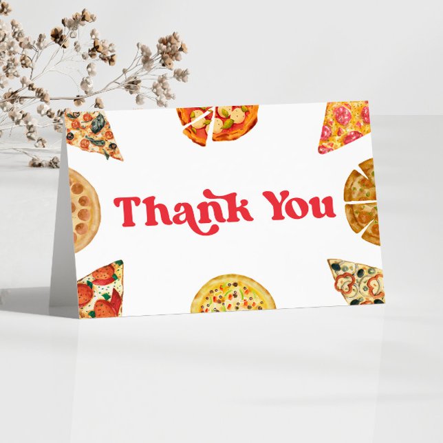 Tarjeta De Agradecimiento Slice Slice Baby Pizza Fiesta de Cumpleaños (Subido por el creador)