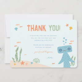 Tarjeta De Agradecimiento Slumberkins Hammerhead Birthday