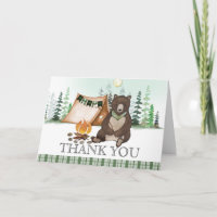 S'more Camping Bear Happy Camper 1er cumpleaños