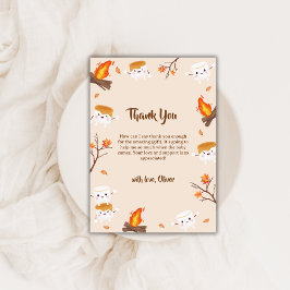 Tarjeta De Agradecimiento S'more Love Rustic Camping Fall Baby Shower
