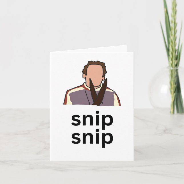 Tarjeta De Agradecimiento Snip Snip - Felicitaciones por la Vasectomía / Pon (Anverso)