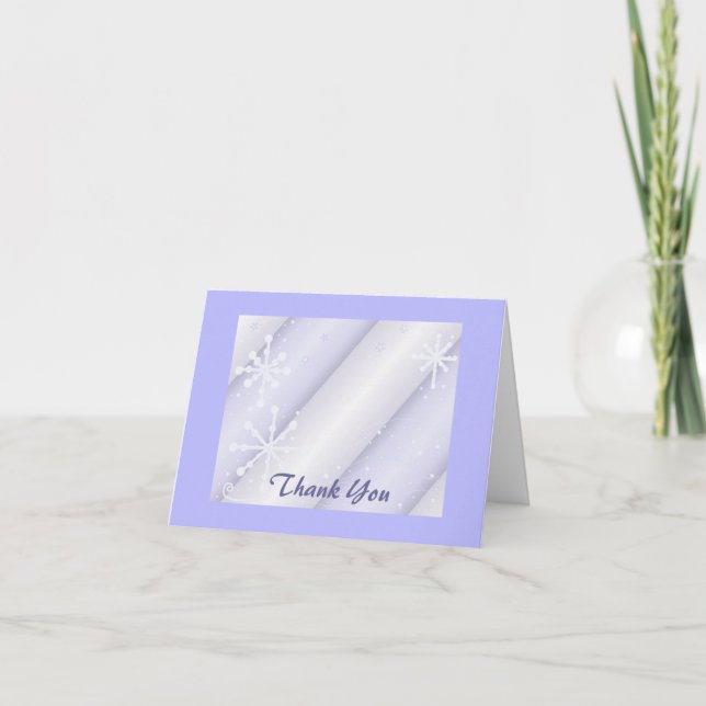 Tarjeta De Agradecimiento Snowflake Gracias (Anverso)
