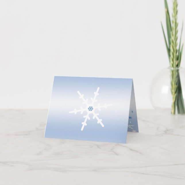 Tarjeta De Agradecimiento Snowflake Gracias (Anverso)