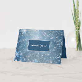 Tarjeta De Agradecimiento Snowflake Winter Wonderland Baby Shower Gracias