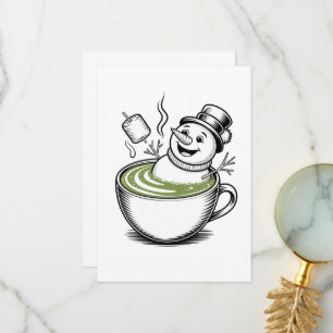 Tarjeta De Agradecimiento Snowman arremete contra los Navidades de Macha