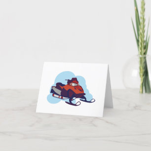 Tarjeta De Agradecimiento Snowmobile