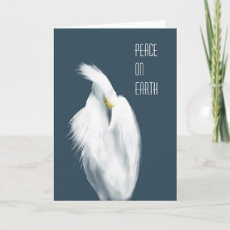 Tarjeta De Agradecimiento Snowy Egret "Paz en la Tierra"