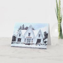 Tarjeta De Agradecimiento Snowy Vermont Holiday Card