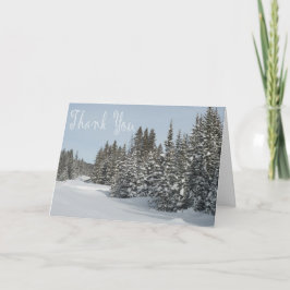 Tarjeta De Agradecimiento Snowy Woods Holiday Gracias