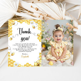 Tarjeta De Agradecimiento So Sweet To Bee Yellow Birthday Photo