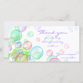 Tarjeta De Agradecimiento Soap Bubbles