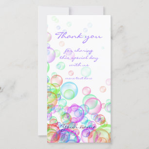 Tarjeta De Agradecimiento Soap Bubbles