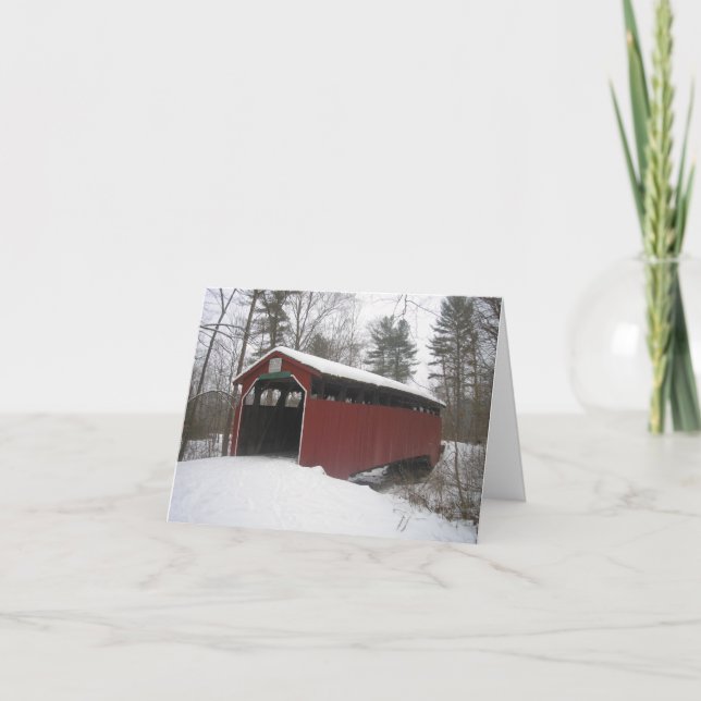 Tarjeta De Agradecimiento "Sobre el río y a través del bosque" Gracias (Anverso)