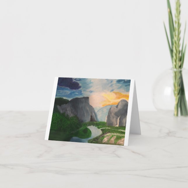 Tarjeta De Agradecimiento Sobre la montaña (Anverso)