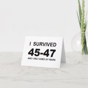 Tarjeta De Agradecimiento Sobreviví 45-47