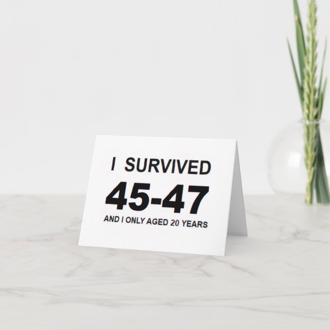 Tarjeta De Agradecimiento Sobreviví 45-47 (Anverso)