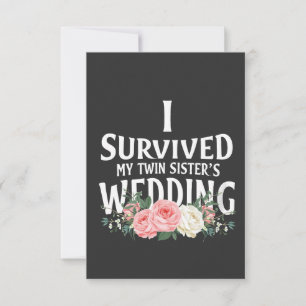 Tarjeta De Agradecimiento Sobreviví a la boda de mi hermana gemela Parejas 