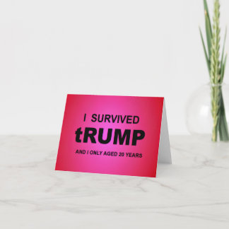 Tarjeta De Agradecimiento Sobreviví a tRUMP
