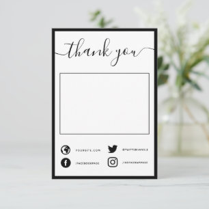 Tarjeta de agradecimiento social escrito a mano in