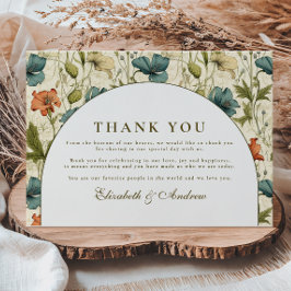 Tarjeta De Agradecimiento Soft Botanical Arch Garden Wedding