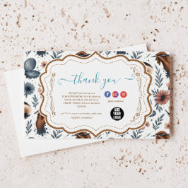 Tarjeta De Agradecimiento Soft Floral Lash Artist Beauty Studio