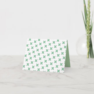 Tarjeta De Agradecimiento Soft Mint Cross-Star Pattern Thank You Card