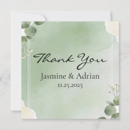 Tarjeta De Agradecimiento Soft Winter Daydream Thank You Cards