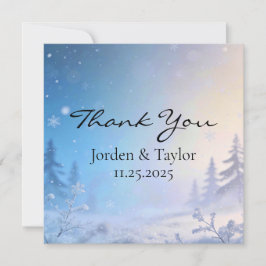 Tarjeta De Agradecimiento Soft Winter Daydream Thank You Cards