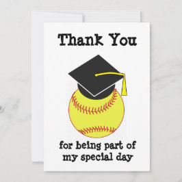 Tarjeta De Agradecimiento Softball de graduación