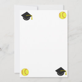 Tarjeta De Agradecimiento Softball de graduación