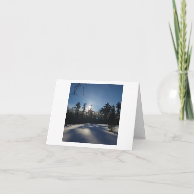 Tarjeta De Agradecimiento Sol de invierno (Anverso)