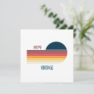Tarjeta De Agradecimiento Sol de raya retro vintage 1979