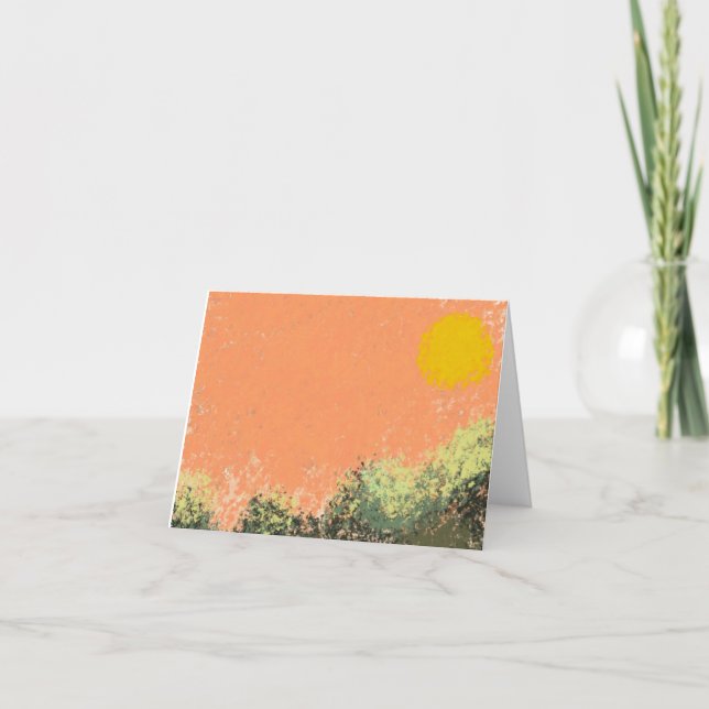 Tarjeta De Agradecimiento Sol 🌞 Sobre Árboles 🌳  (Anverso)